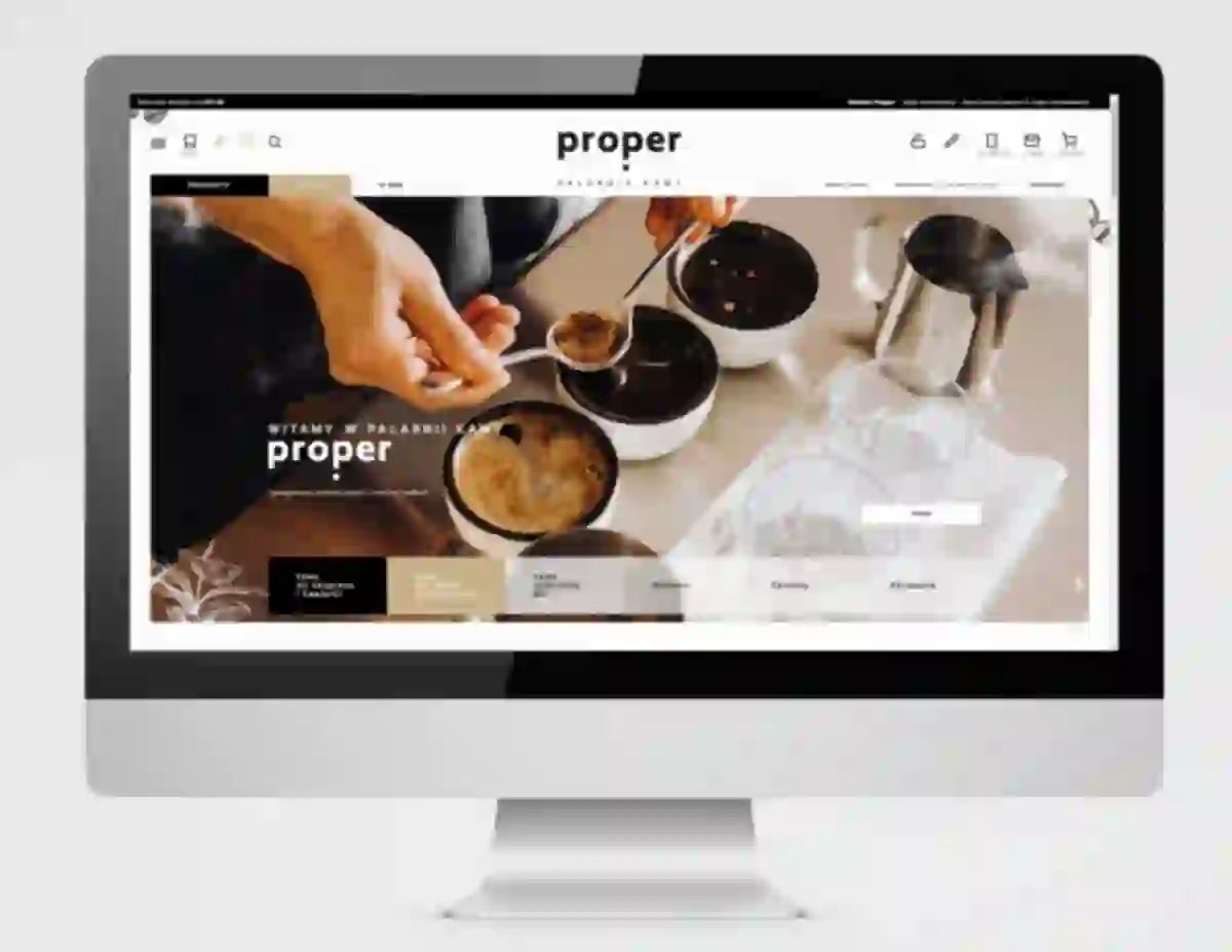 exponet wykonanie sklepu online dla palarni kawy proper