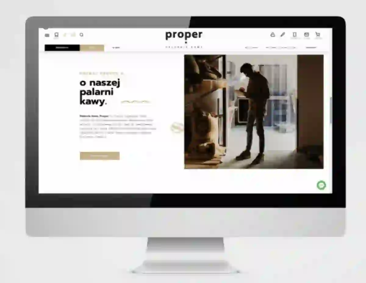 projekt i wykonanie strony www dla palarni proper